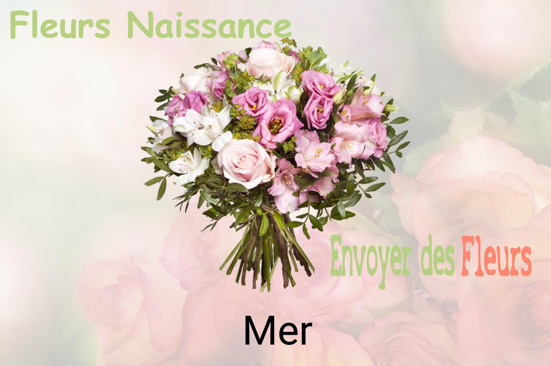 Bouquet de fleurs de naissance livré à Mer